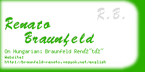 renato braunfeld business card